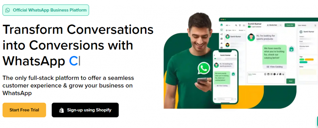 Interakt's WhatsApp Business API- Webite Page