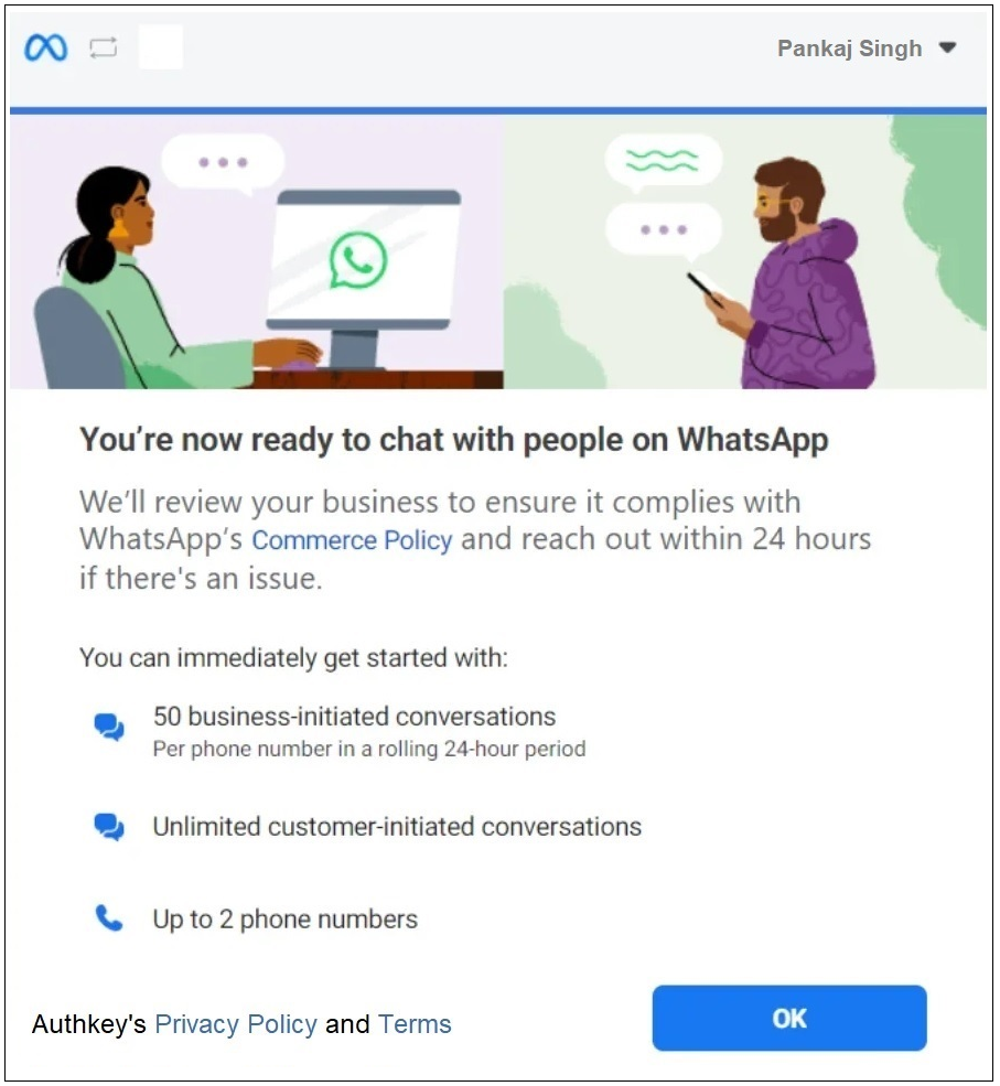 WhatsApp Business API submission